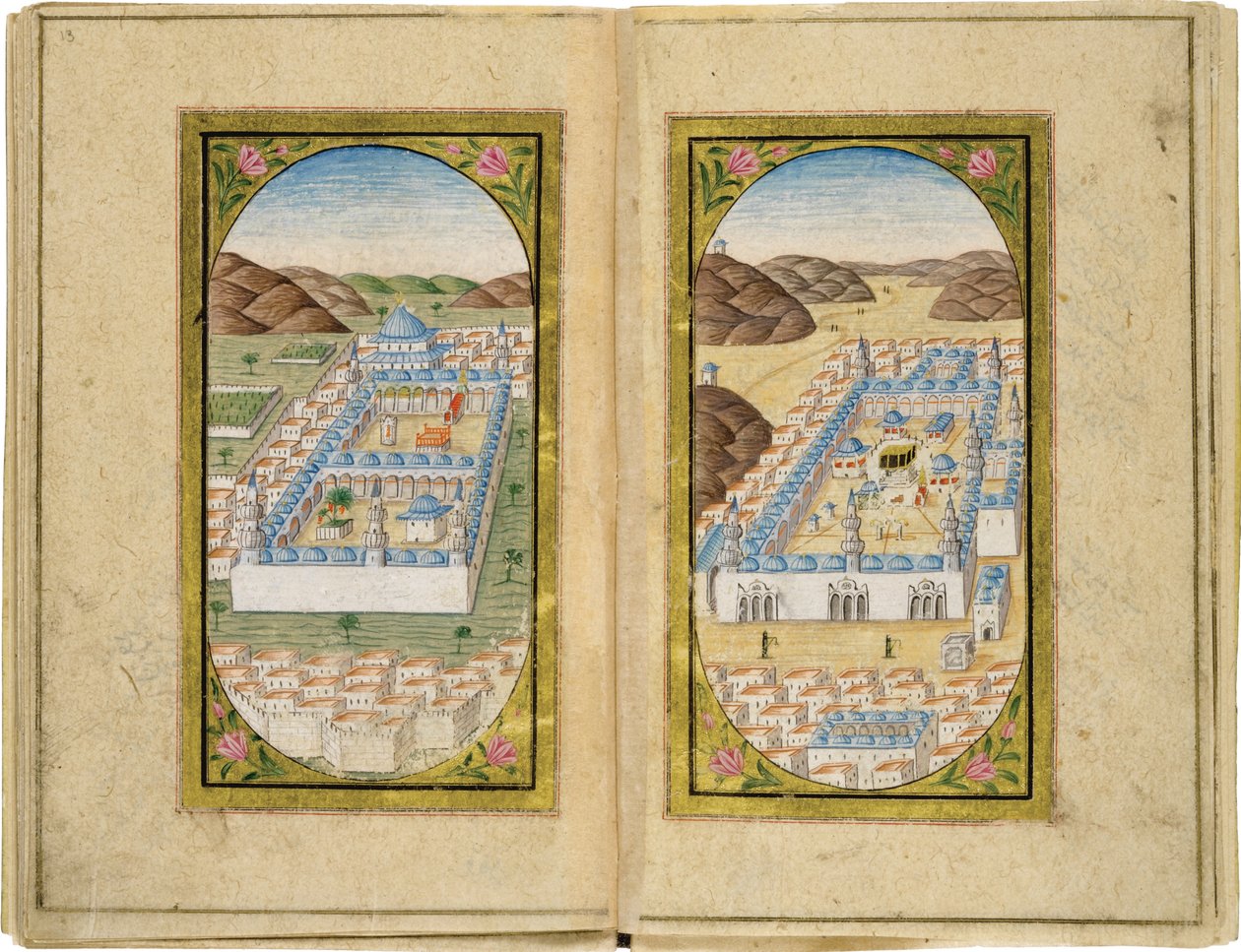 अल-मस्जिद अल-नबावी और मस्जिद अल-हरम, 1783 द्वारा मुस्तफा हलीमी