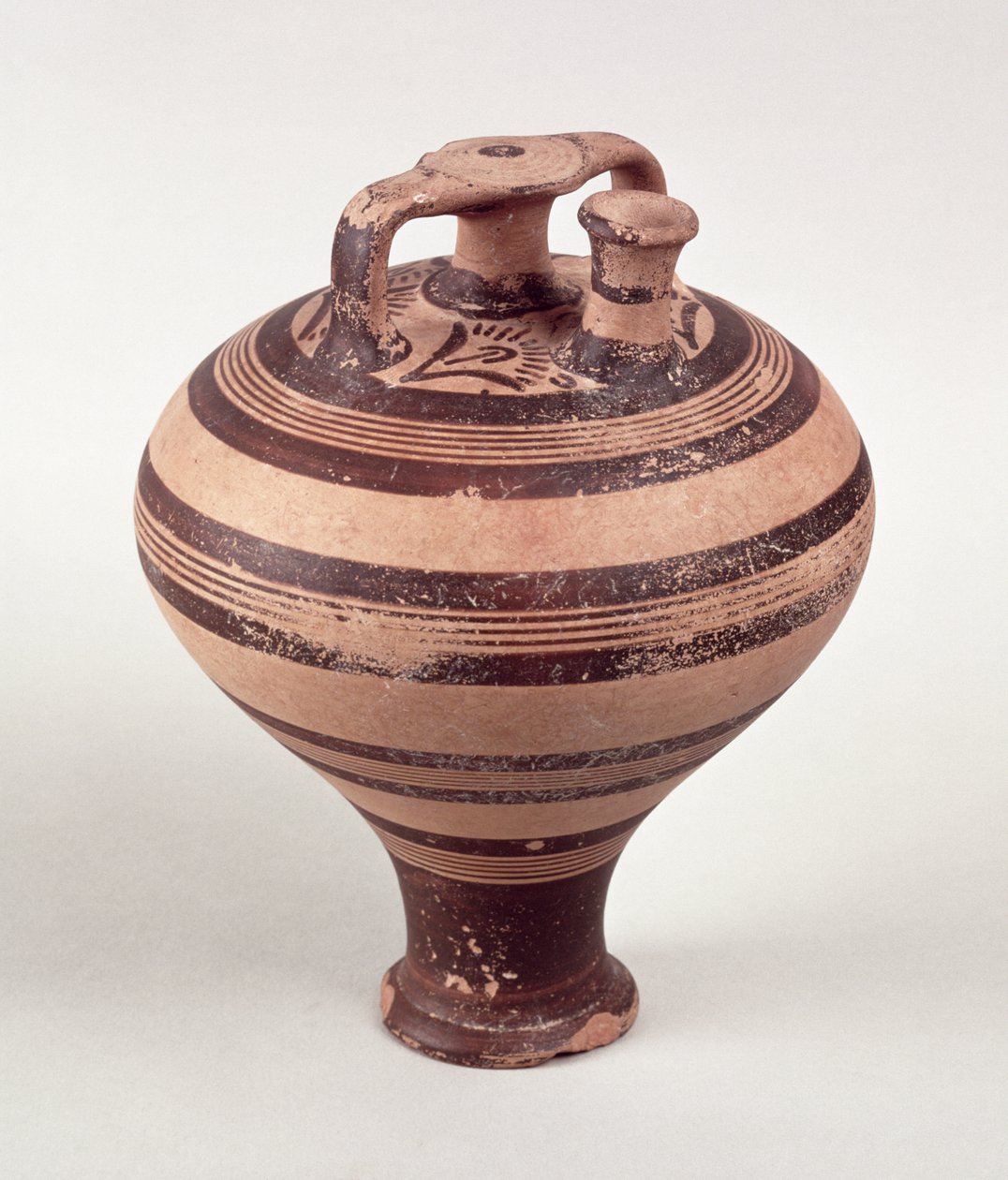 सिरप जार, c.1500-1200 ईसा पूर्व (चित्रित मिट्टी के बरतन) द्वारा Mycenaean