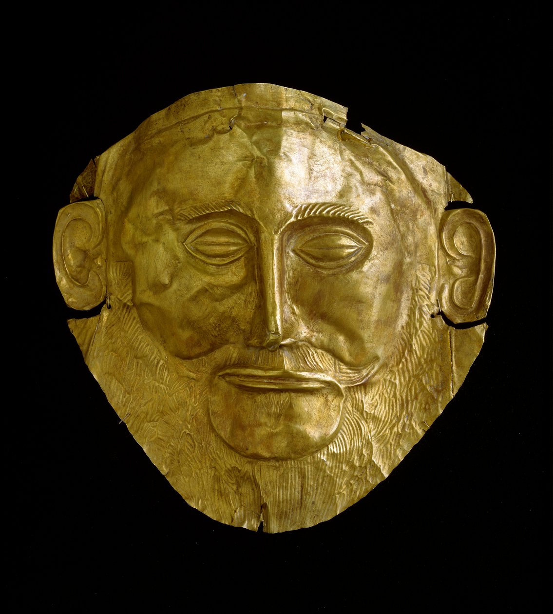 Mycenian Gold (Mycenes) में फ्यूनरी मास्क द्वारा Mycenaean