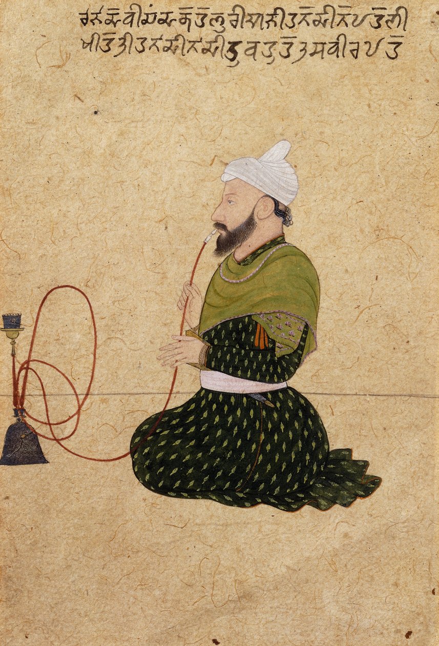 कहलूर के राजा देवी चंद का चित्रण द्वारा नानसुख