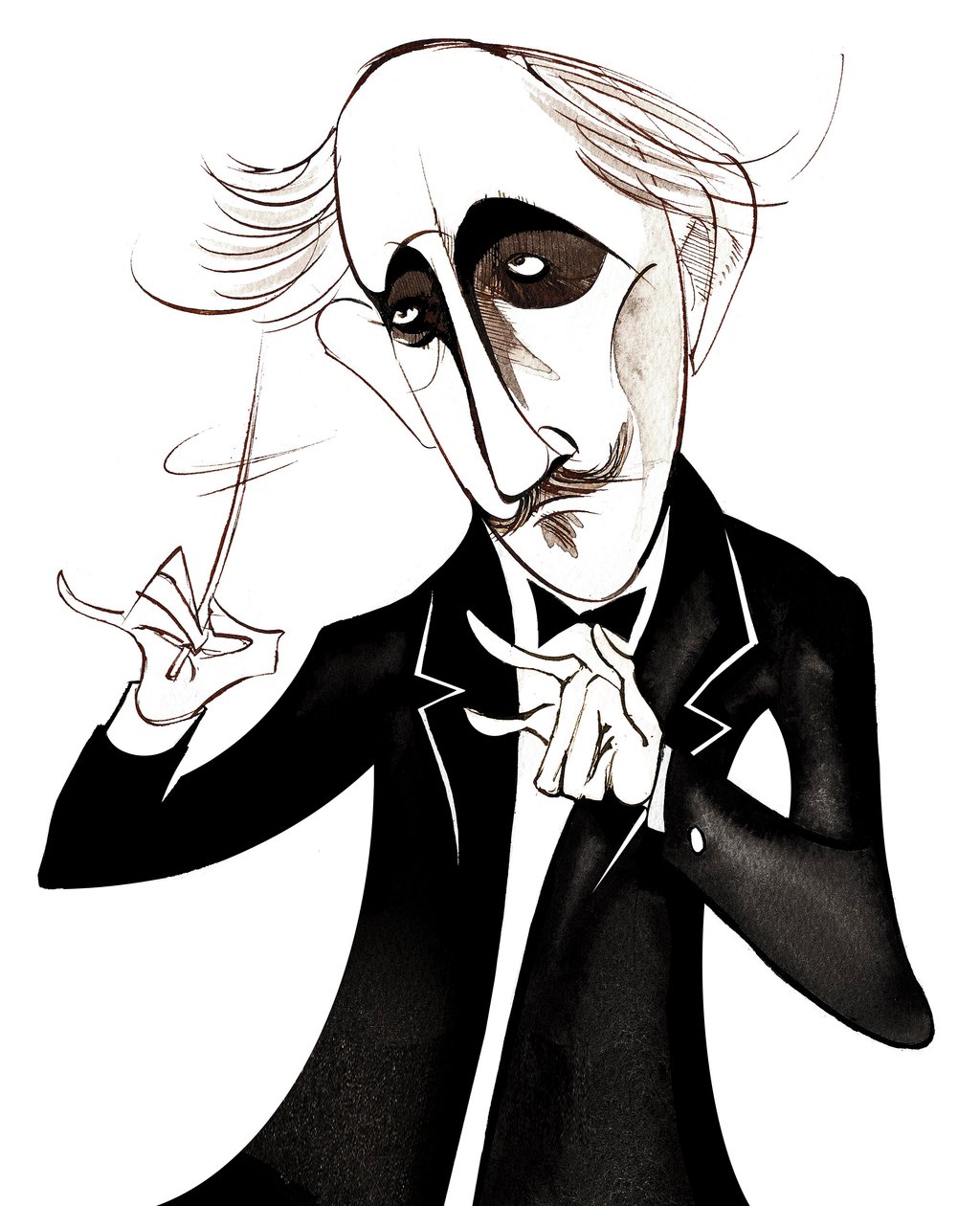 Arturo Toscanini, इतालवी कंडक्टर, (1867 - 1957) कैरिकेचर द्वारा निएले ओसबोर्न