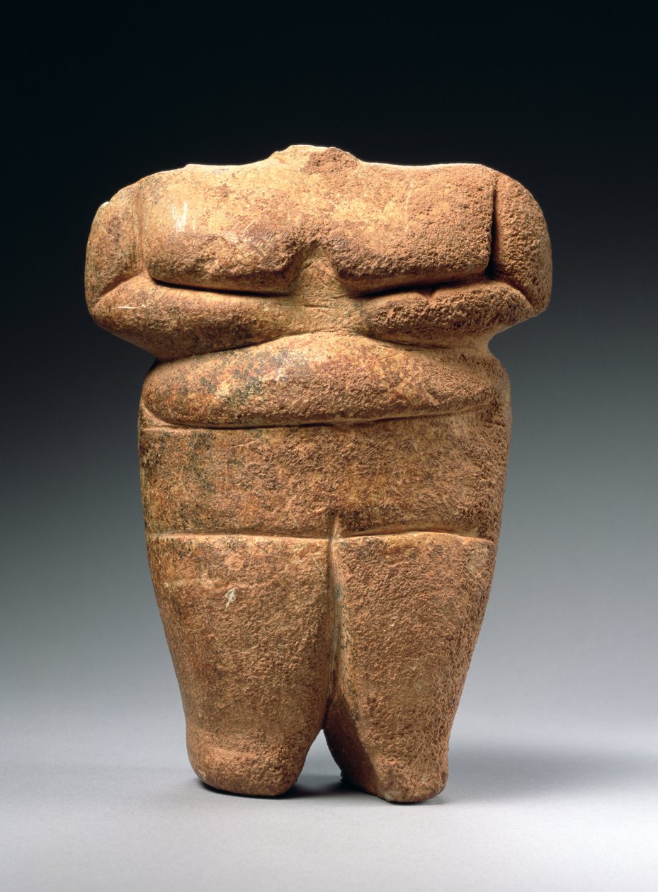 नियोलिथिक आकृति, ग्रीस, c.4500-4000 ईसा पूर्व (चूना पत्थर) द्वारा निओलिथिक