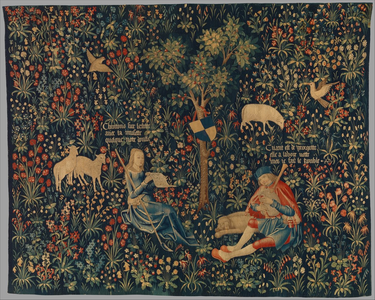 शेफर्ड और शेफर्ड मेकिंग म्यूजिक, c.1500-30 द्वारा नीदरलैंड के स्कूल