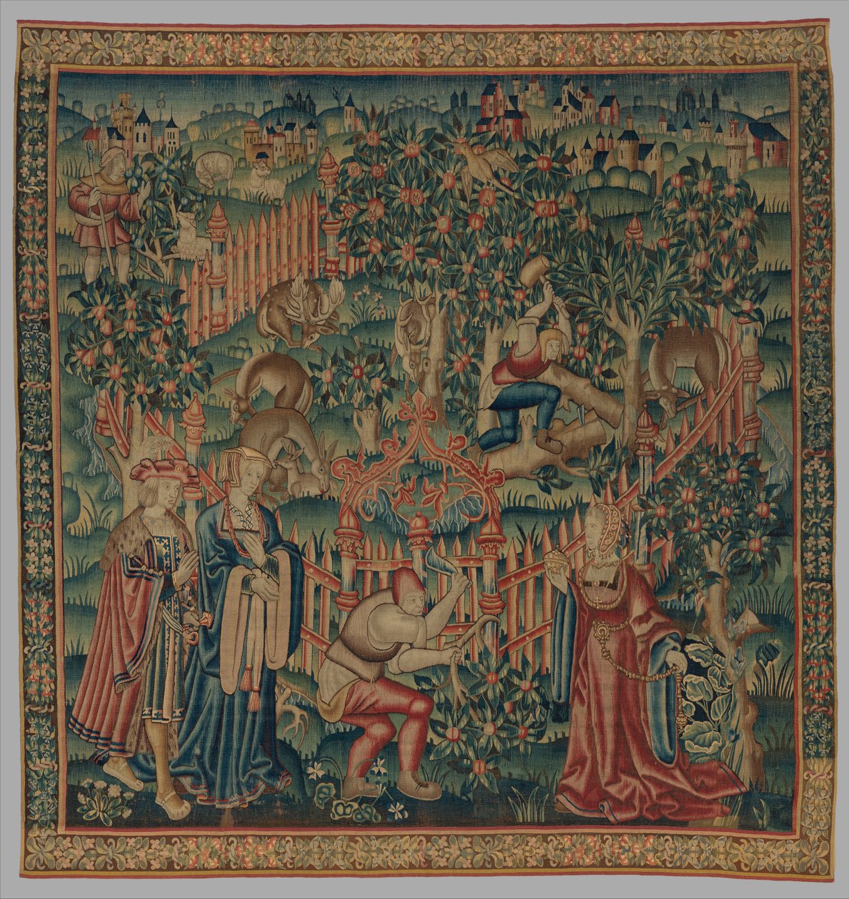 एक डीयर पार्क में काम करने वाले वुडकटर्स, c.1515-35 द्वारा नीदरलैंड के स्कूल