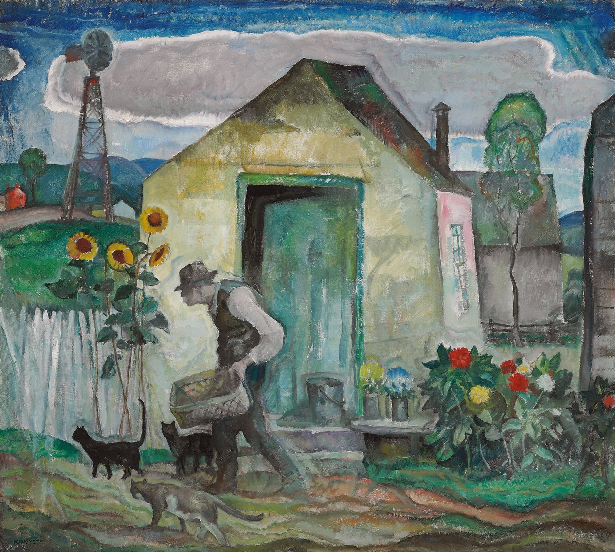ओल्ड अल्बर्ट, c.1928 (कैनवास पर तेल) द्वारा न्यूवेल कन्वर्स व्याथ