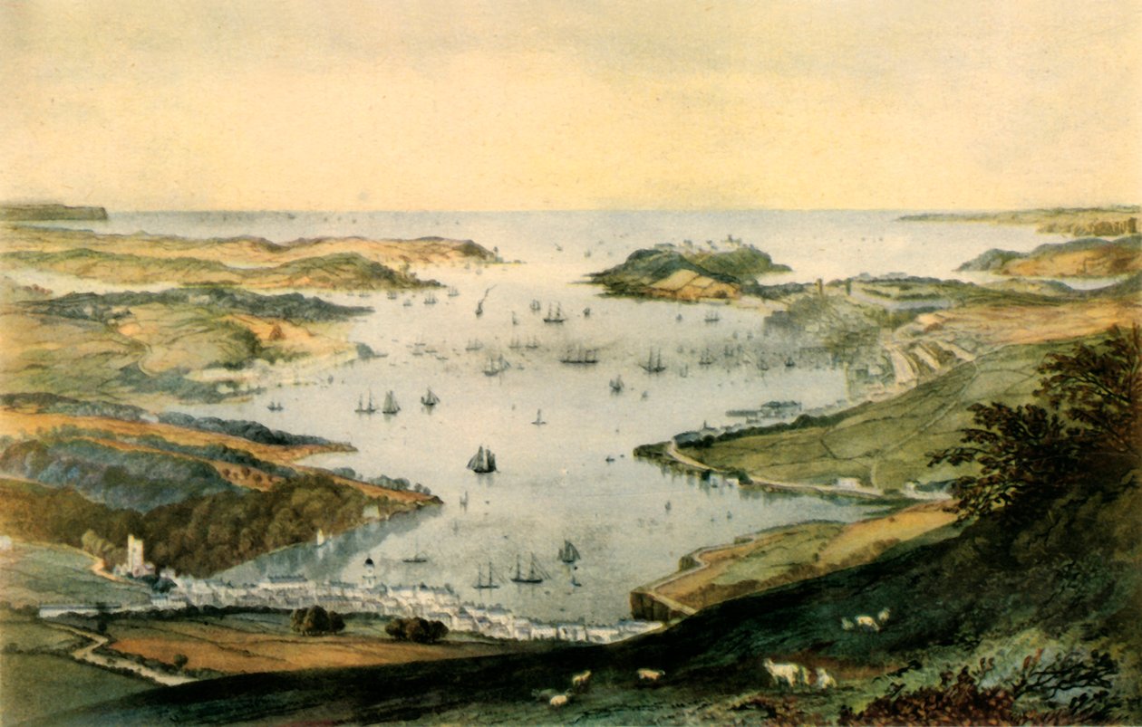 फालमाउथ हार्बर, c1840, 1942। द्वारा न्यूमैन एंड कंपनी