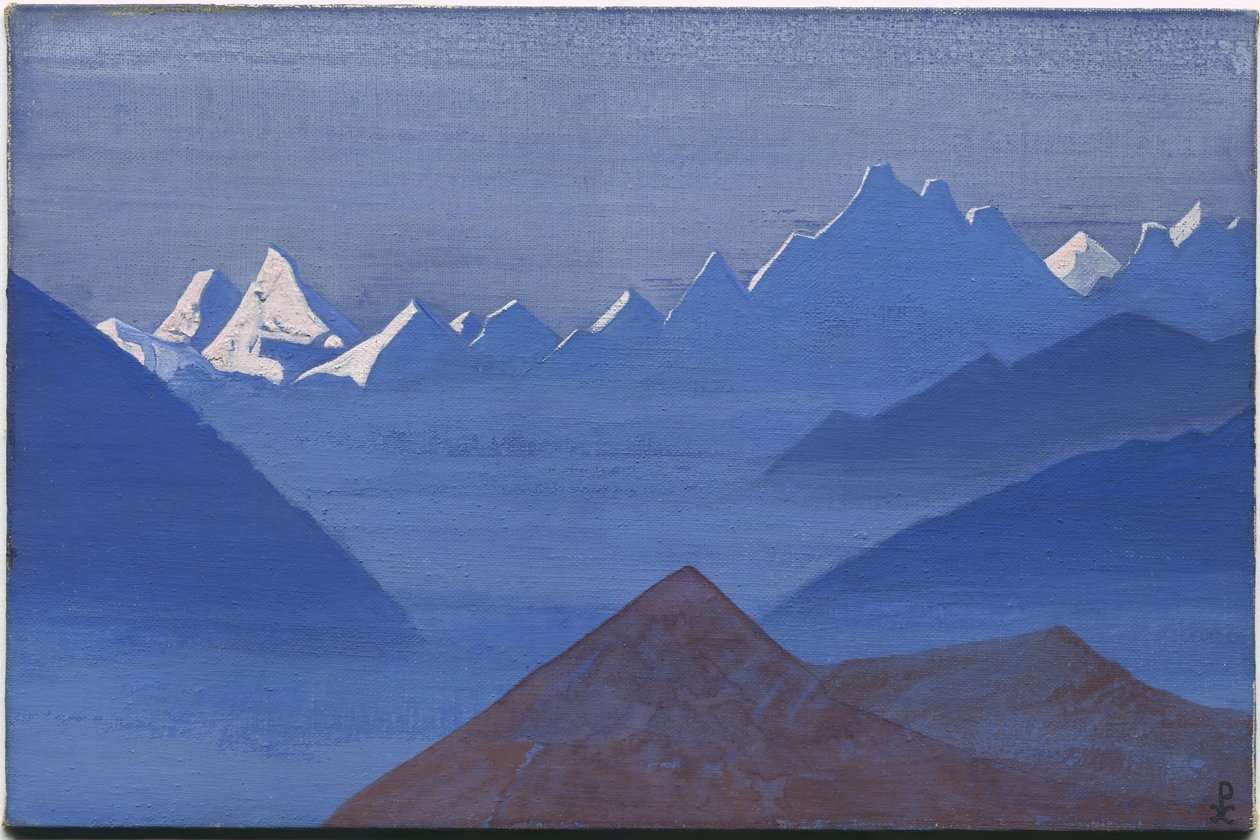 सनसेट, "स्पेंड" श्रृंखला, 1931 द्वारा निकोलस रोएरिच