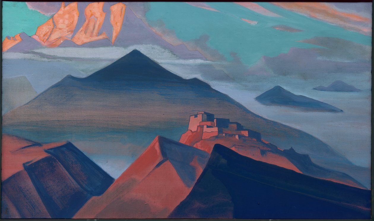 टेंट माउंटेन, "पवित्र पर्वत" श्रृंखला, 1933 द्वारा निकोलस रोएरिच