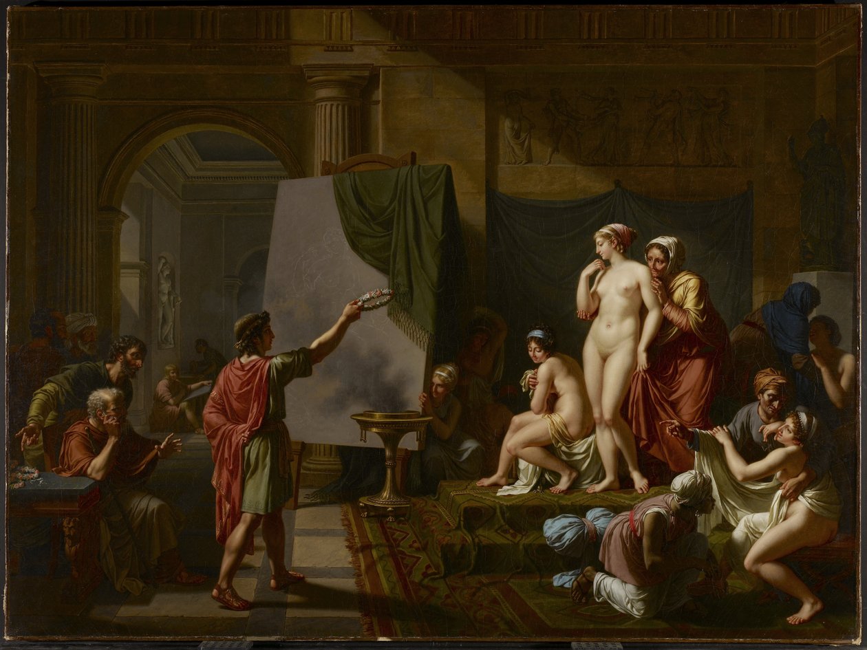 Zeuxis अपने मॉडल का चयन, 1797 द्वारा निकोलस आंद्रे मोनसियाउ