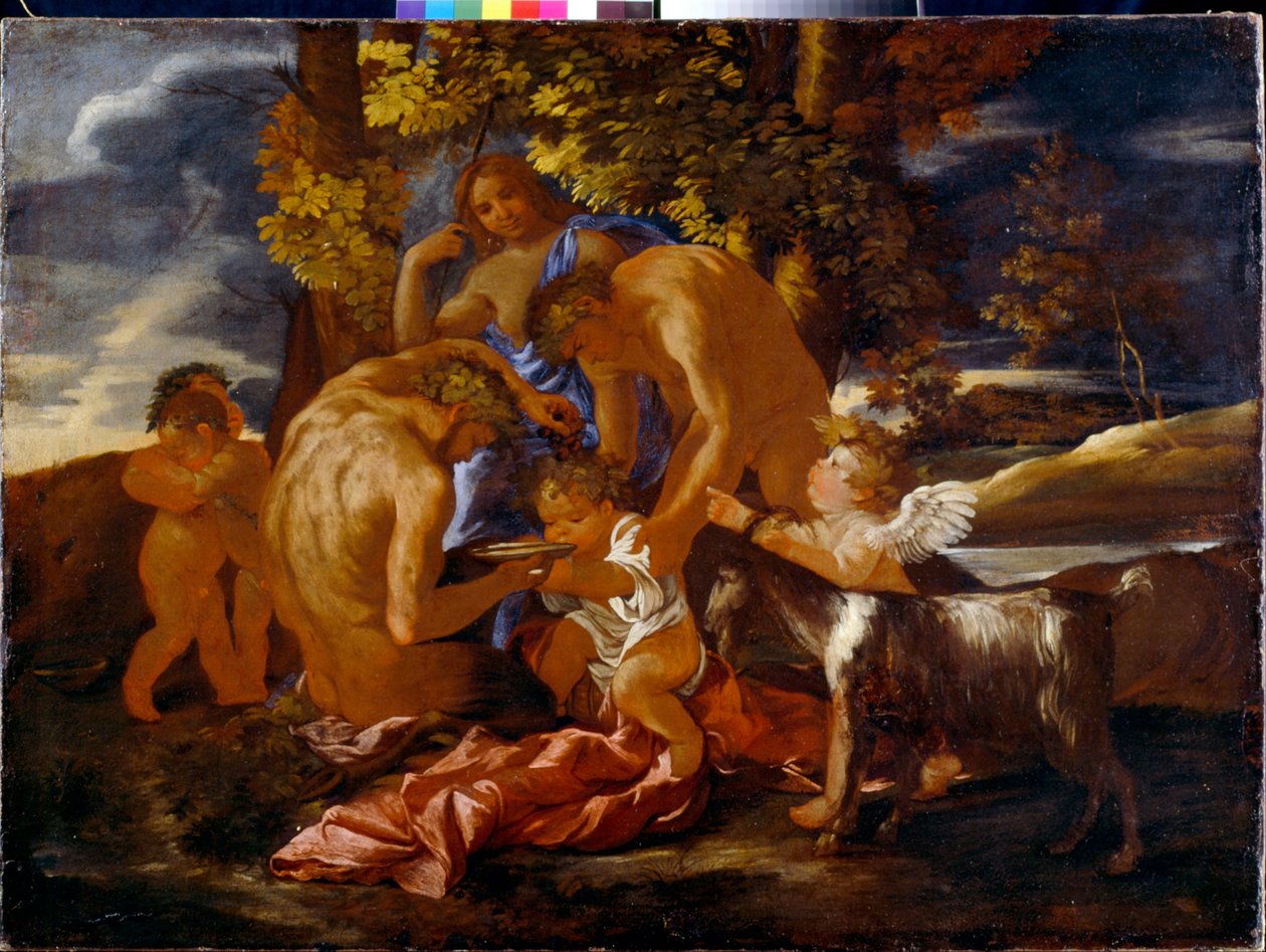 Bacchus का पोषण द्वारा निकोलस पौसिन