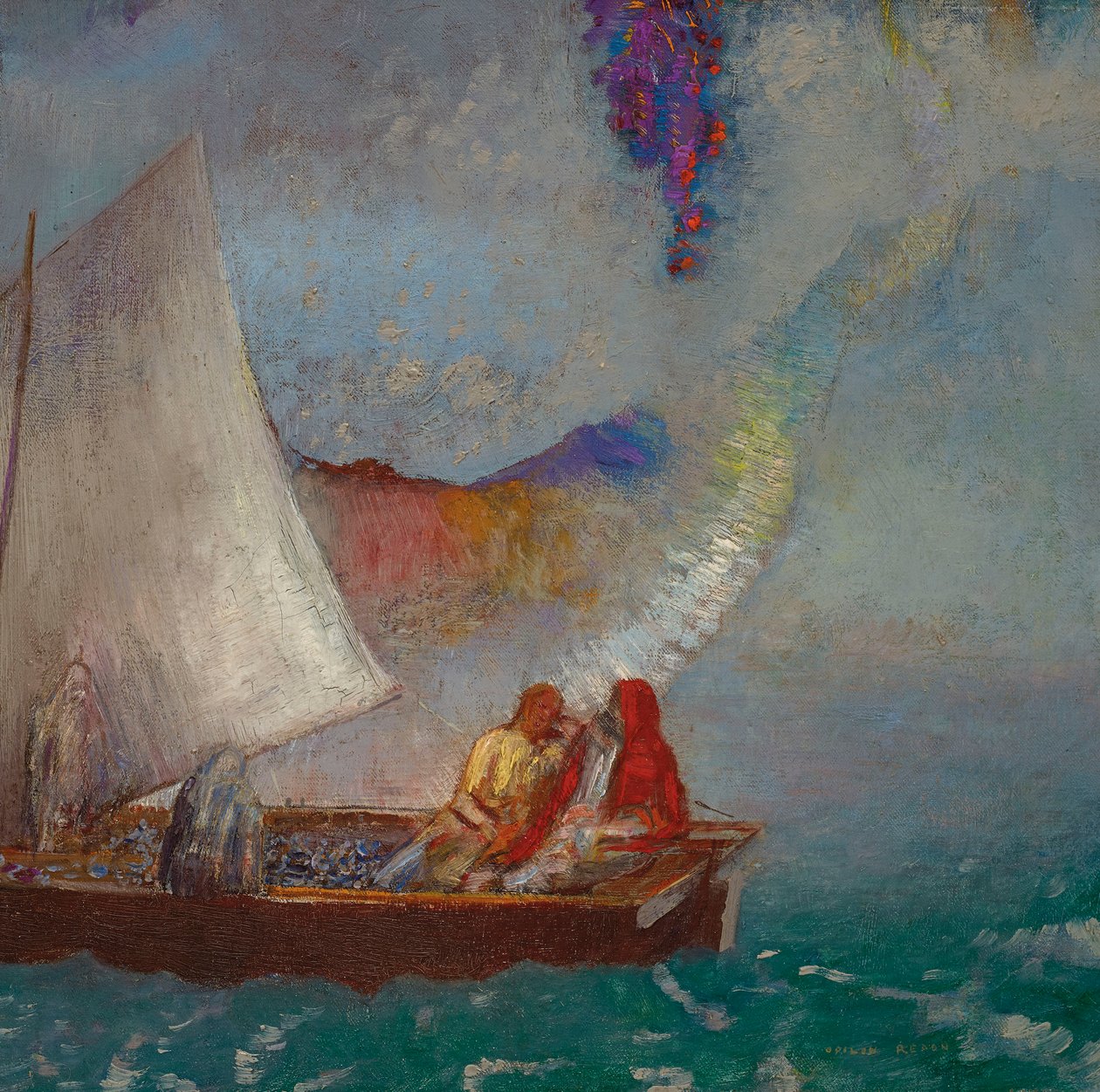 द ग्रे सेल, c.1900-05 (कैनवास पर तेल) द्वारा ओडिलोन रेडन
