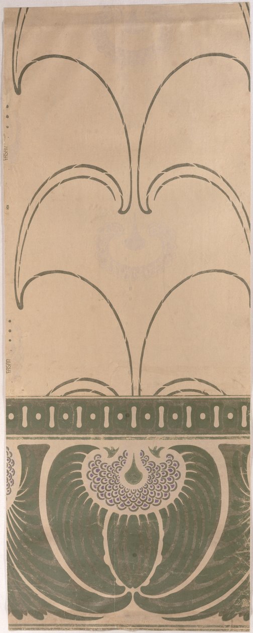 Fasau वॉलपेपर डिजाइन, ca. 1900, टेपेटनफैब्रिक एंगेलहार्ड, मैनहेम द्वारा निर्मित द्वारा ओटो एकमैन