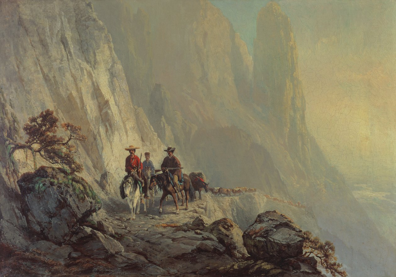 माउंटेन एज के साथ, 1870 द्वारा ओटो सोमर