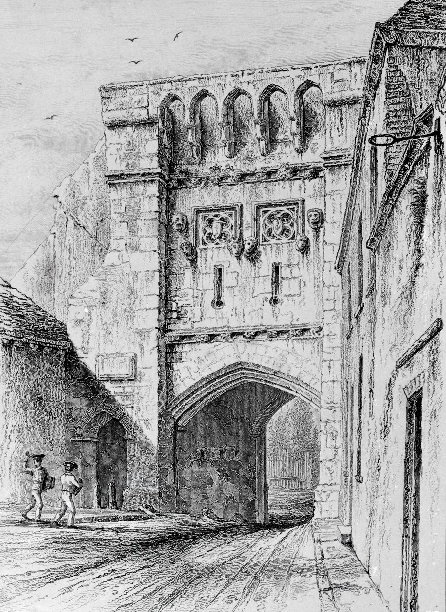 वेस्ट गेट विनचेस्टर, c.1830 द्वारा ओवेन ब्राउन कार्टर