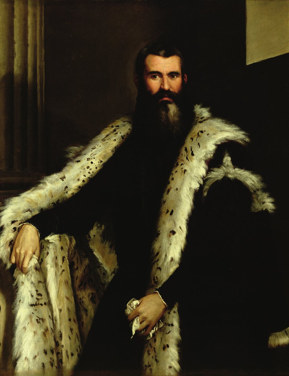 फर कोट में एक आदमी का पोर्ट्रेट, c.1566 द्वारा पाओलो वेरोनीज़