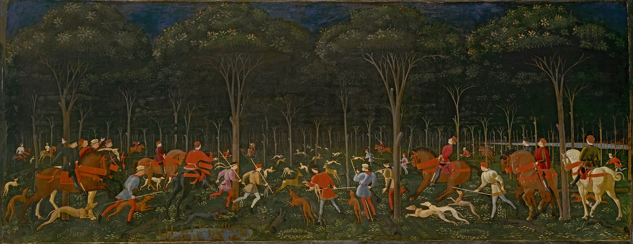 द हंट इन वन, c.1465-70 द्वारा पाओलो उकेलो