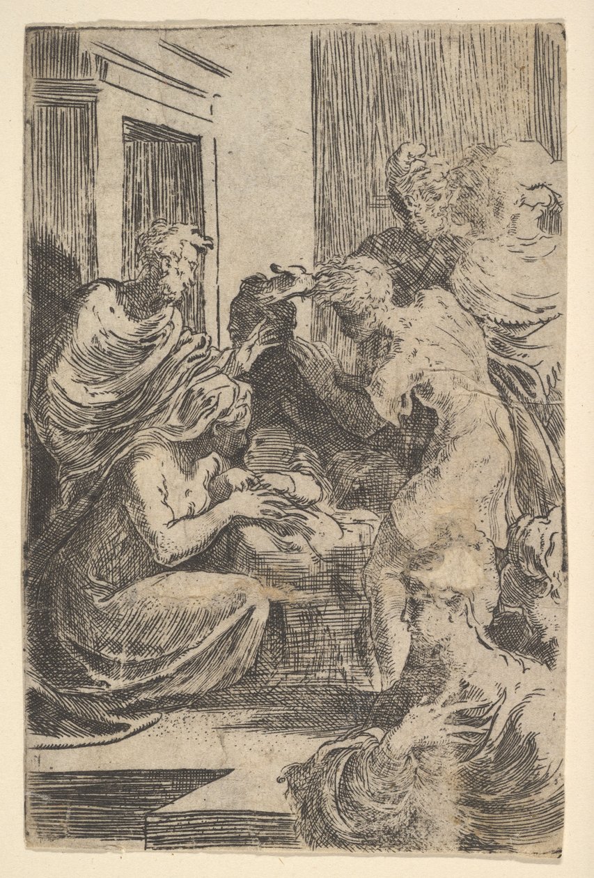 द नेटिविटी, 16 वीं शताब्दी की शुरुआत में। द्वारा Parmigianino