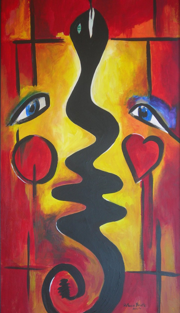 एडम एंड ईव, 2006 (मेसोनाइट पर एक्रिलिक) द्वारा पेट्रीसिया Brintle