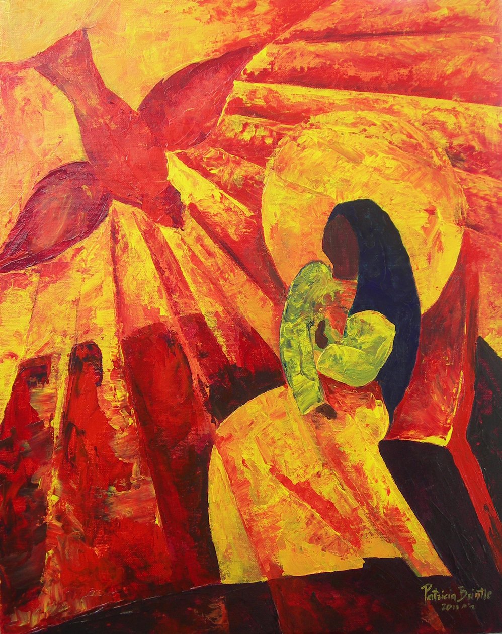 घोषणा, 2011 (कैनवास पर एक्रिलिक) द्वारा पेट्रीसिया Brintle