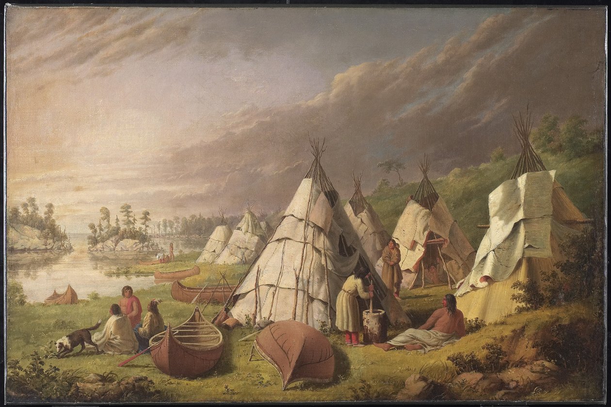 हर्नोन झील पर भारतीय प्रदर्शनी, c.1845 द्वारा पॉल केन