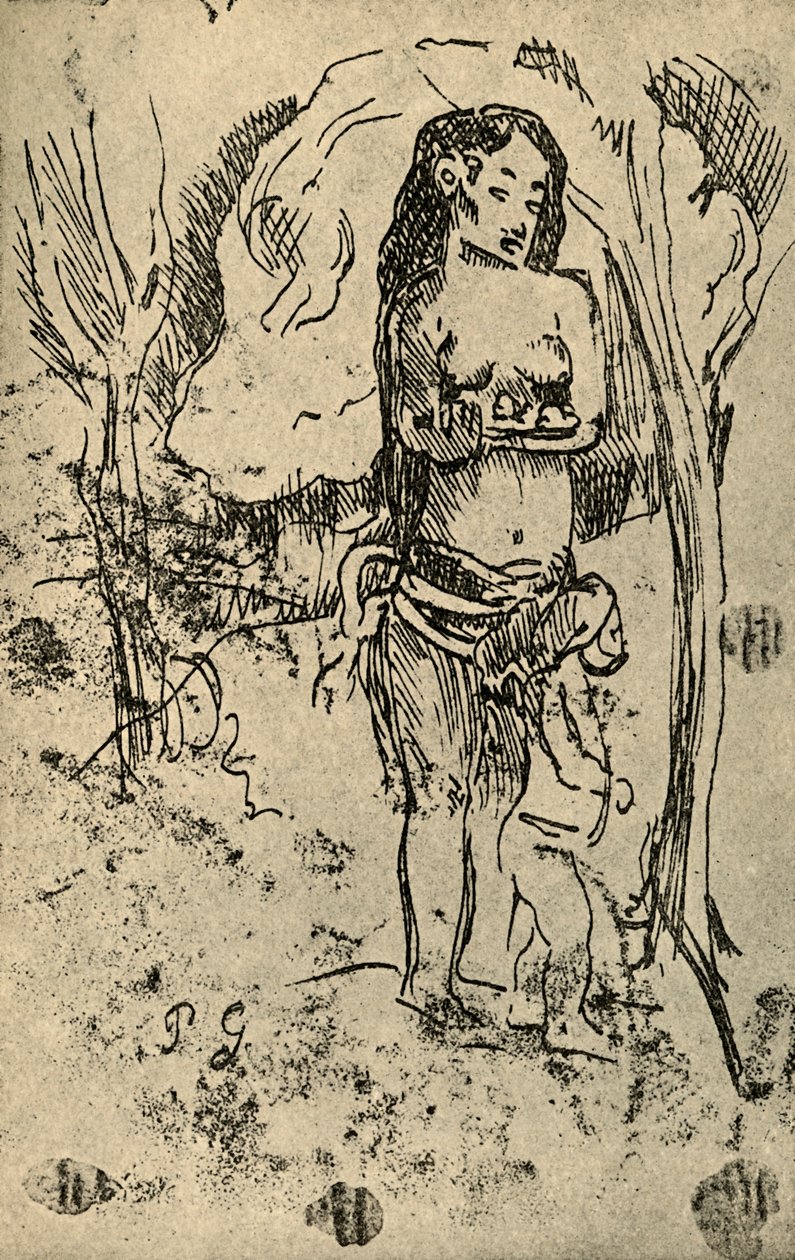 स्केच, 1936 द्वारा पॉल गाउगिन