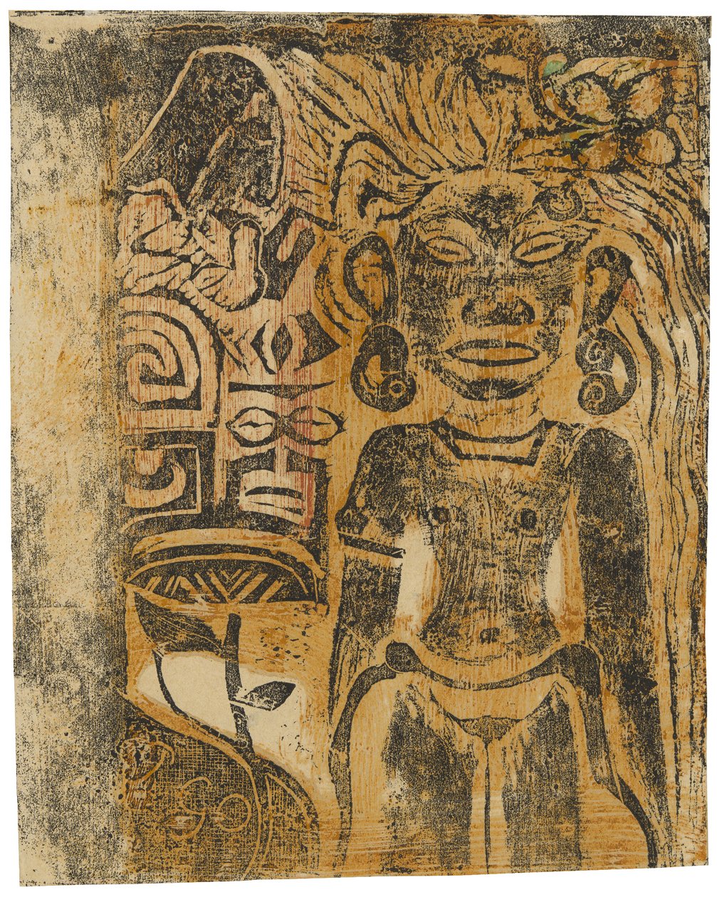 ताहितियन आइडल, द देवी हिना, 1894-95 द्वारा पॉल गाउगिन