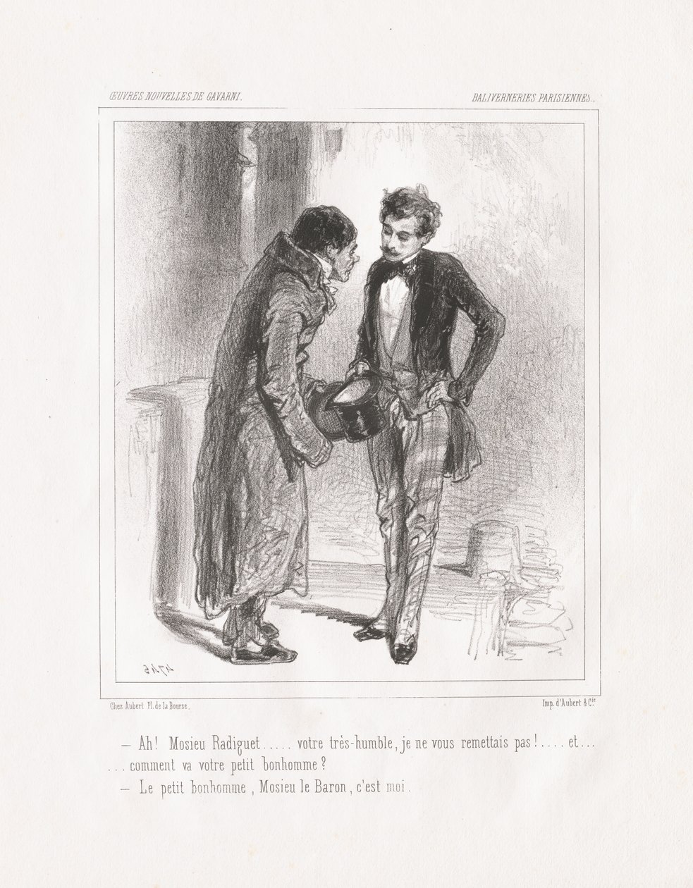 Baliverneries Parisiennes: आह! मोन्सिउ रेडिगुएट, 1847। द्वारा पॉल गवरानी