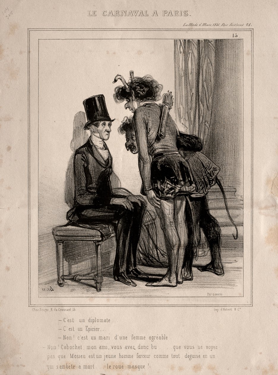 कार्निवल, 1841। द्वारा पॉल गवरानी