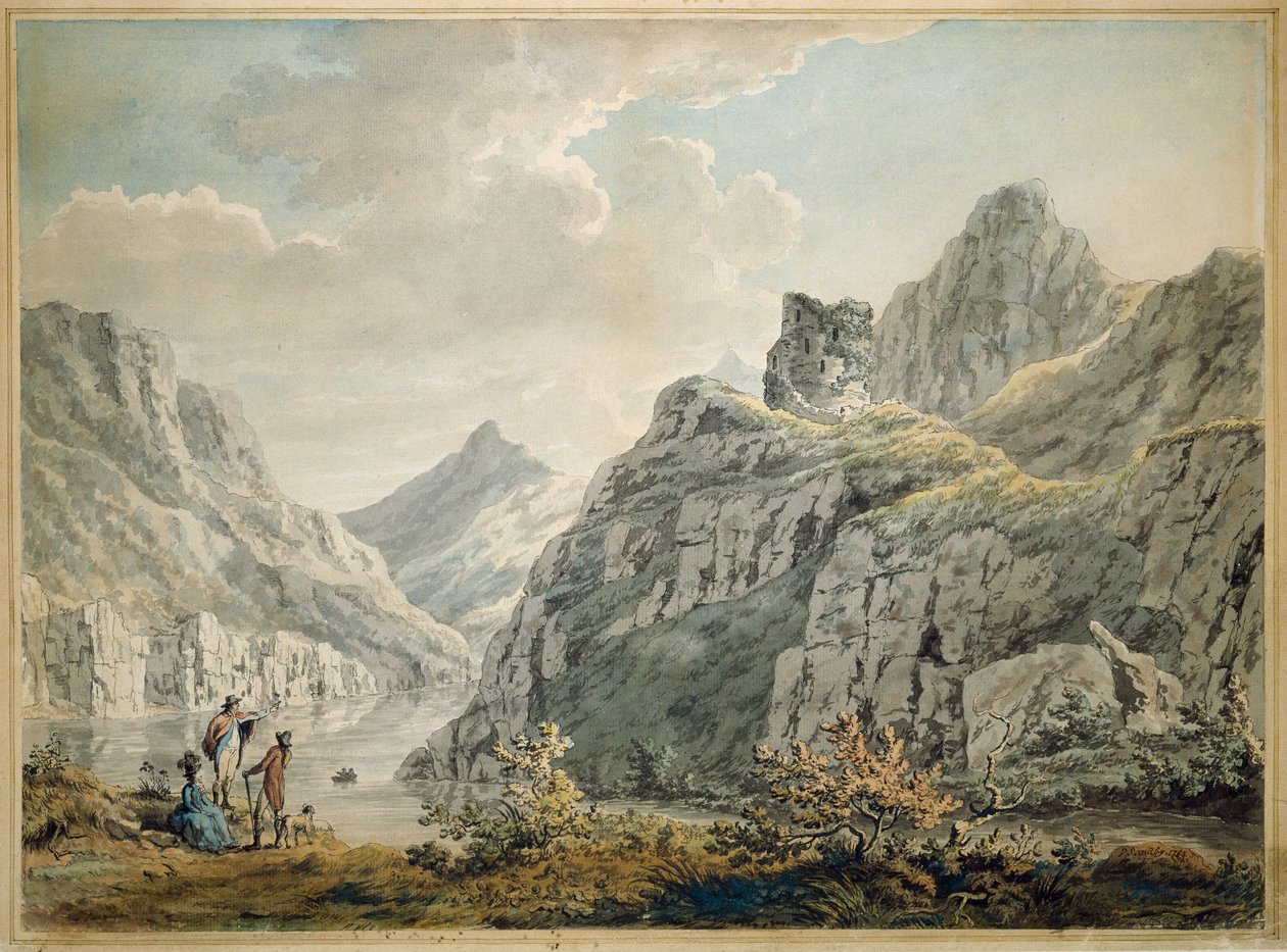 डोलबार्डन कैसल और लल्लनब्रिस झील, 1764 द्वारा पॉल सैंडबी