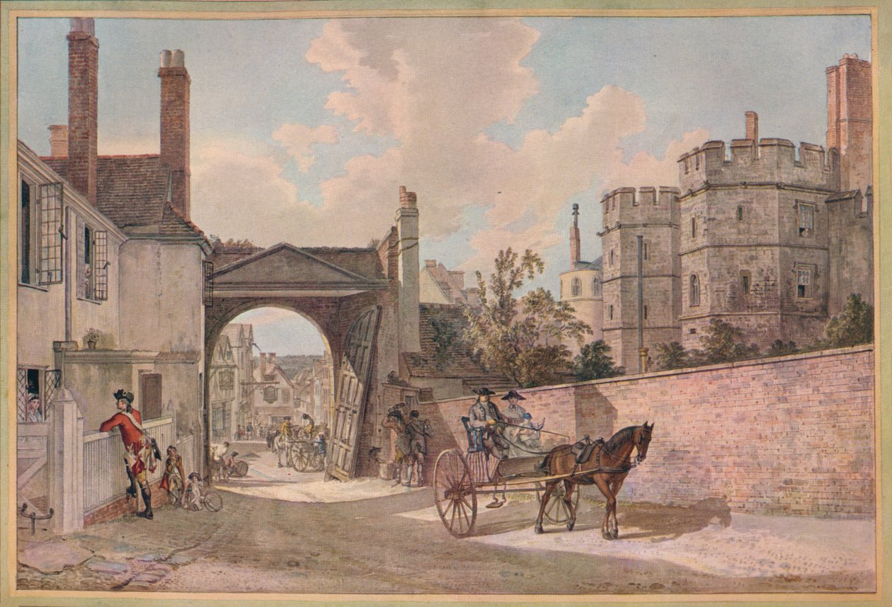 क्वीन एलिजाबेथ गेटवे, विंडसर कैसल, c1780 द्वारा पॉल सैंडबी