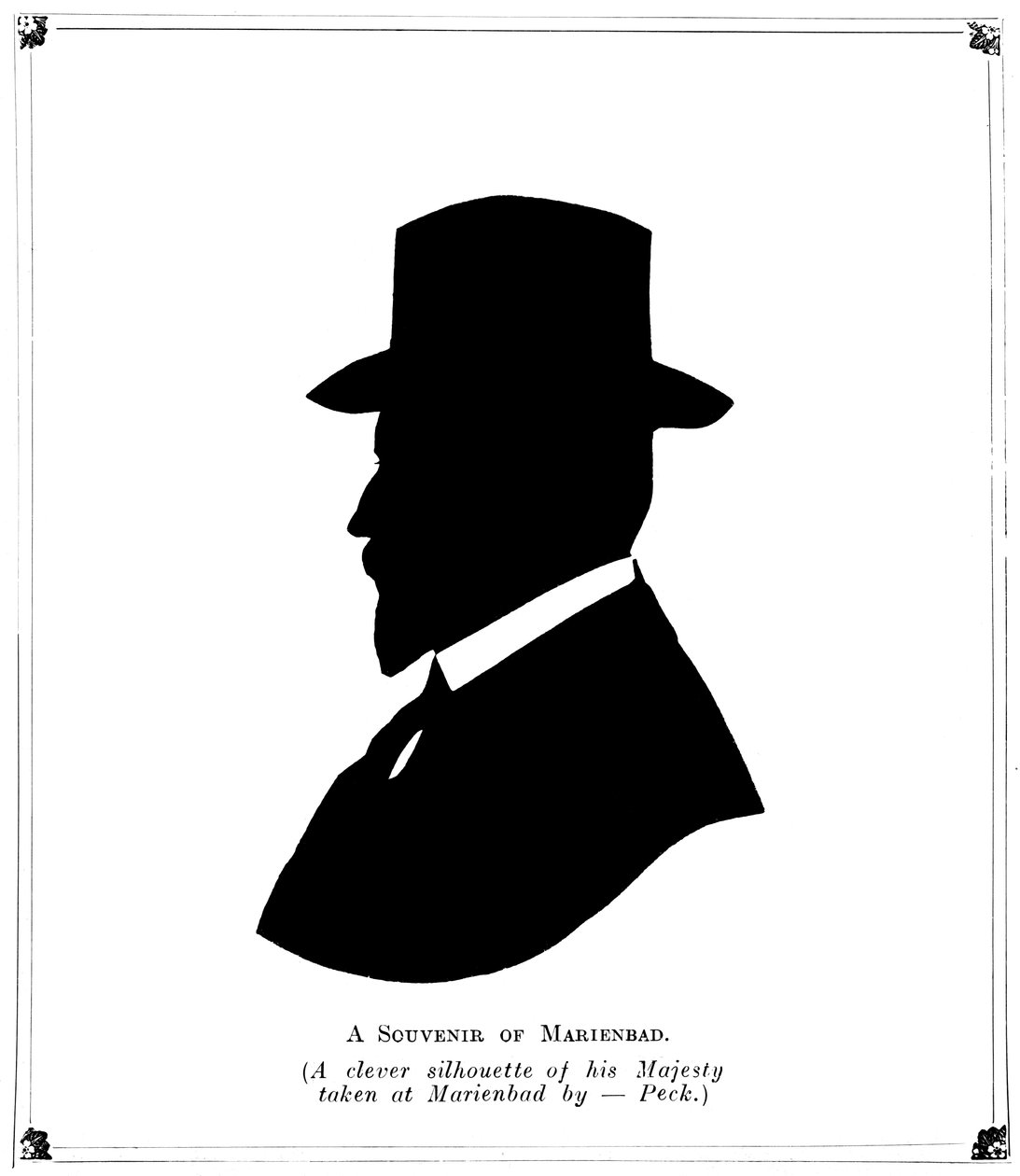 मैरिनबाद की एक स्मारिका, 1910। द्वारा पत्थर फेंकना