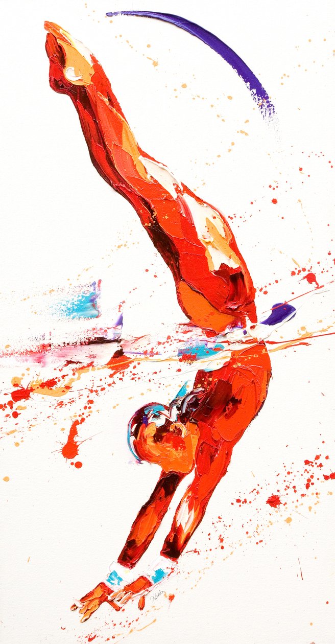 जिमनास्ट थ्री, 2010 (कैनवास पर तेल) द्वारा पेनी वार्डन