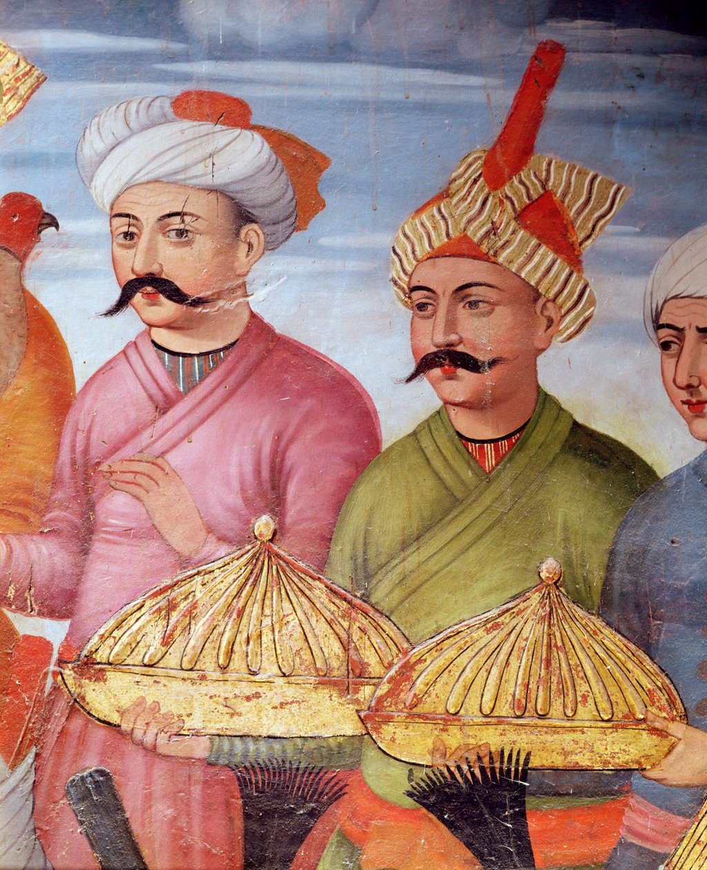 1573-76 (222701 का विवरण) शाह तहमास के दरबार में ग्रैंड मोगुल के राजदूत के लिए रिसेप्शन में भालू की पेशकश द्वारा फारसी स्कूल