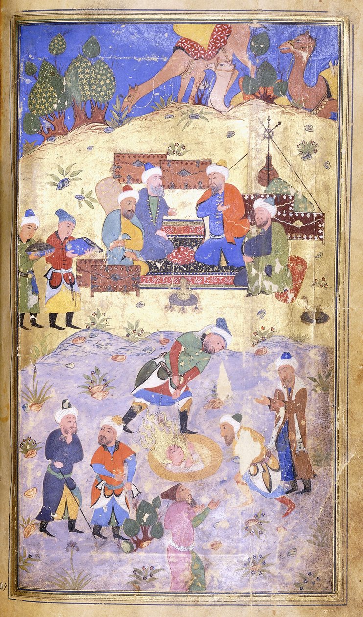 यूसुफ बीइंग द पिट से बचाया, c.1492-3 द्वारा फारसी स्कूल
