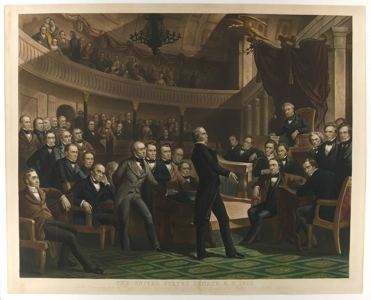 संयुक्त राज्य अमेरिका के सीनेट, विज्ञापन 1850, पब। c.1855 द्वारा पीटर फ्रेडरिक रॉदरमेल