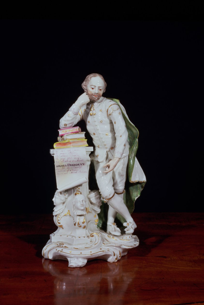 विलियम शेक्सपियर, वेस्टमिंस्टर एब्बे में स्मारक पर आधारित, c.1765 (नरम-पेस्ट चीनी मिट्टी के बरतन) द्वारा पीटर स्कैमकर