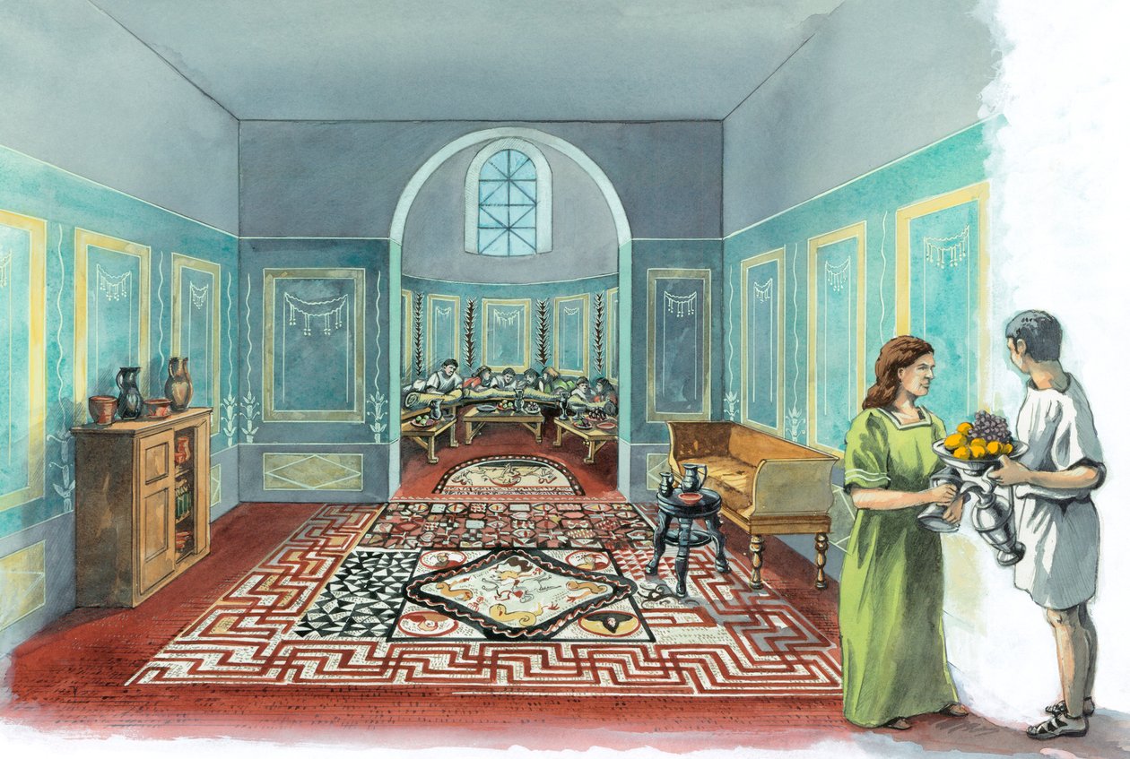 लुलिंगस्टोन रोमन विला, लगभग दूसरी-पांचवीं शताब्दी, c1980-2010 द्वारा पीटर डुन्नो