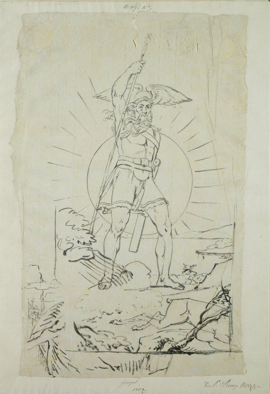 फिंगल, 1804-5 (कागज पर कलम, स्याही और पेंसिल) द्वारा फिलिप ओटो रन