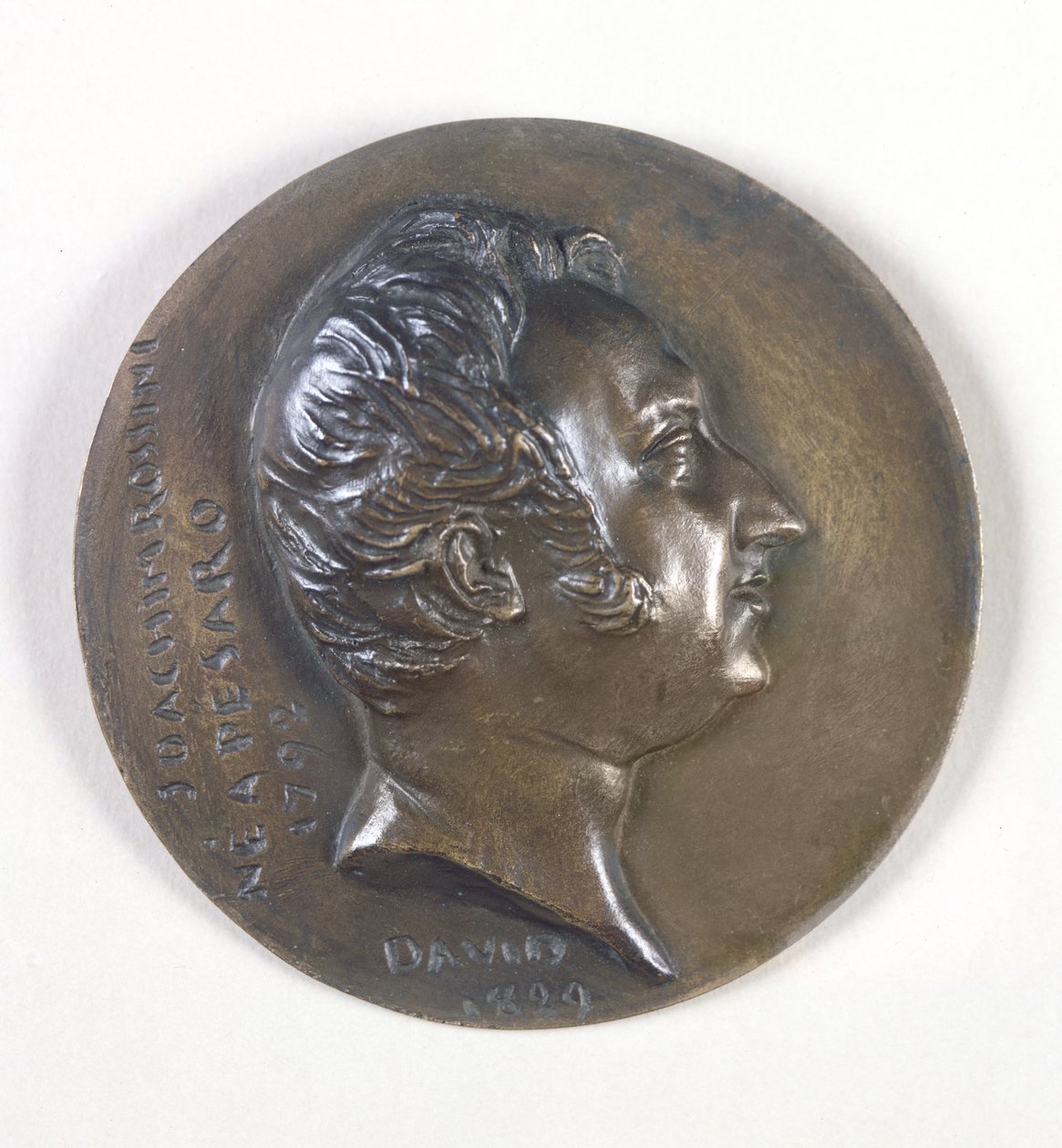 गियाओचिनो रोसिनी (1792-1868) का पदक चित्र 1829 (कांस्य) द्वारा पियरे जीन डेविड डी'अंजर्स