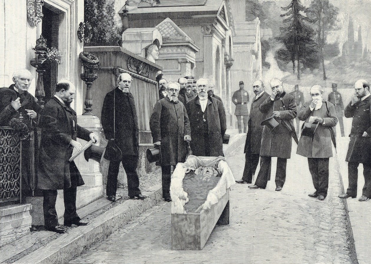 Père-Lachaise पर Rossini के अवशेषों का खुलासा द्वारा पियरे पेटिट