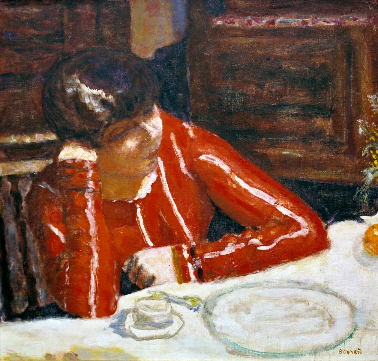 वुमन इन रेड टॉप, c1920 द्वारा पियरे बोनार्ड