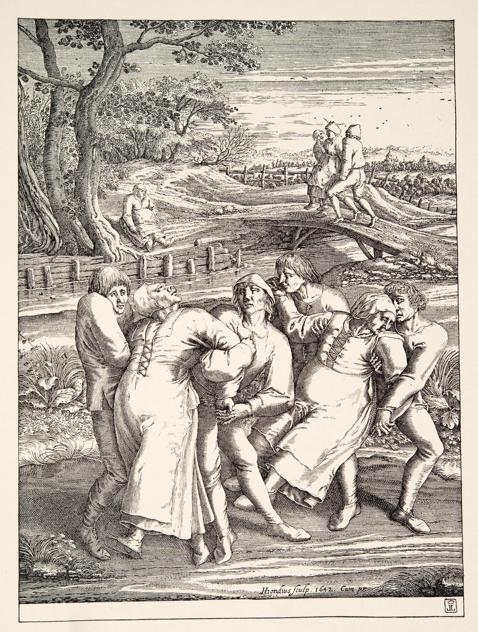 मिर्गी के तीर्थयात्रा के बाद किसानों के दो समूह, c.1642 द्वारा पीटर ब्रिगेल द एल्डर