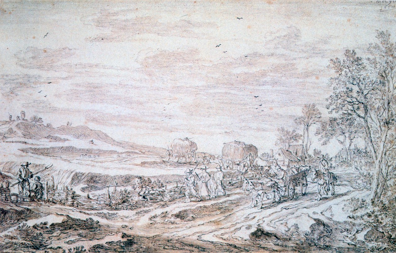 रीपर्स के साथ लैंडस्केप, c1615-1661 द्वारा पीटर मोलिजन