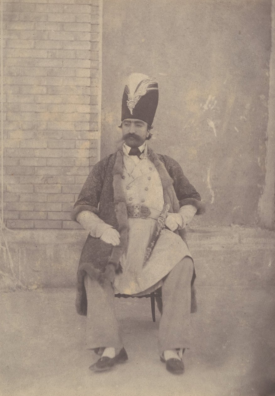 नासिर अल-दीन शाह, सीए। 1855-58। द्वारा संभवतः लुइगी पेस द्वारा।