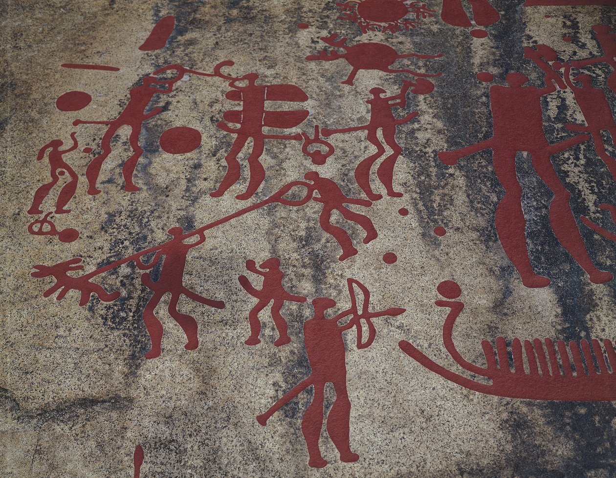 शिकार के दृश्य (रॉक पेंटिंग) द्वारा protohistoric