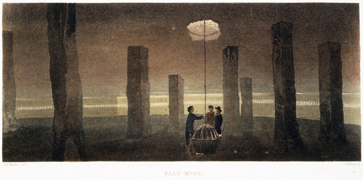 नमक खान, चेशायर, जे। ब्लक द्वारा उत्कीर्ण, 1814 (रंगीन एक्वाटिंट) द्वारा मार्टन के बाद आरएच
