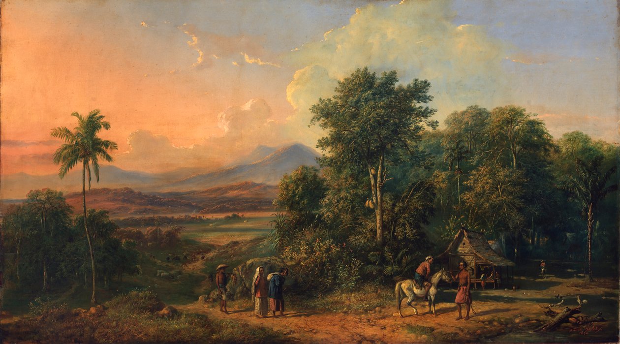 फ़ॉरेस्ट एंड नेटिव हाउस, 1860। द्वारा राधे सालेह
