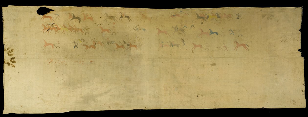 वार शीट, 1850-89 (कपास, रंजक, क्रेयॉन और पेंसिल) द्वारा फेस इन द रेन इन द फेस
