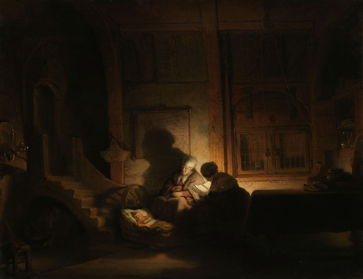 रात में पवित्र परिवार, c.1642-48 द्वारा रिमब्रांड वैन रिजन