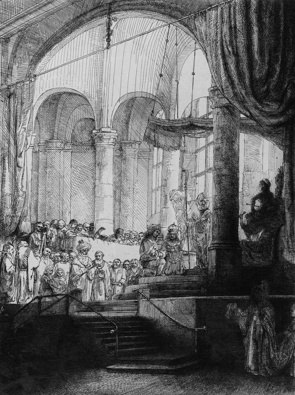 मेडिया, या जेसन और क्रेउसा की शादी, 1648 (ईविंग ड्राय पॉइंट द्वारा रिमब्रांड वैन रिजन